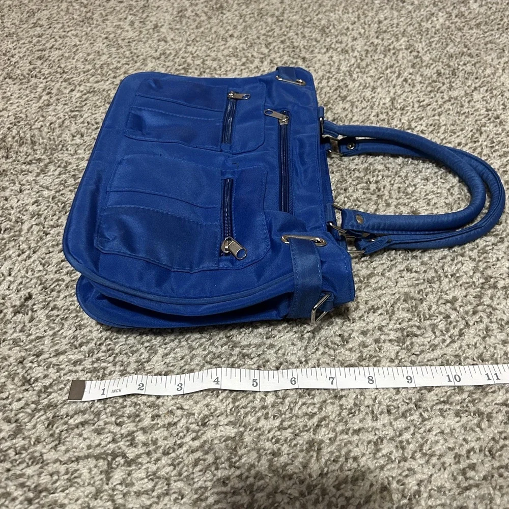 Blue Purse Handbag Inner‎ Outter Pockets NEW Shoulder Strap Too